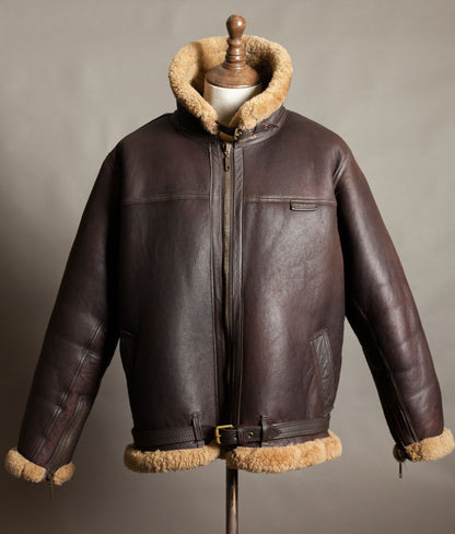 Vintage 1990s Cirrus RAF Irvin Sheepskin Shearling Flying Jacket