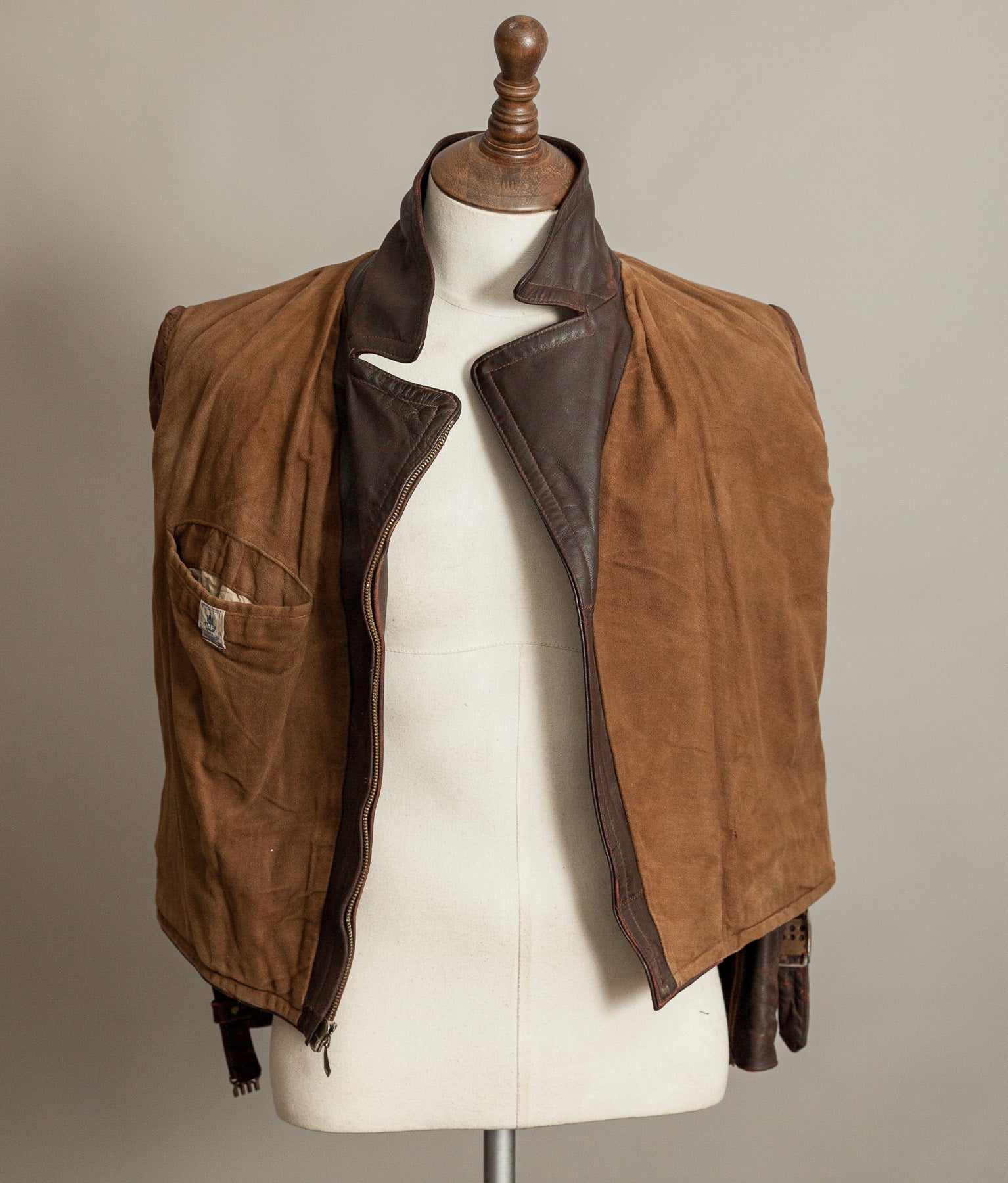 Vintage 1940s German Leather Motorcycle Jacket