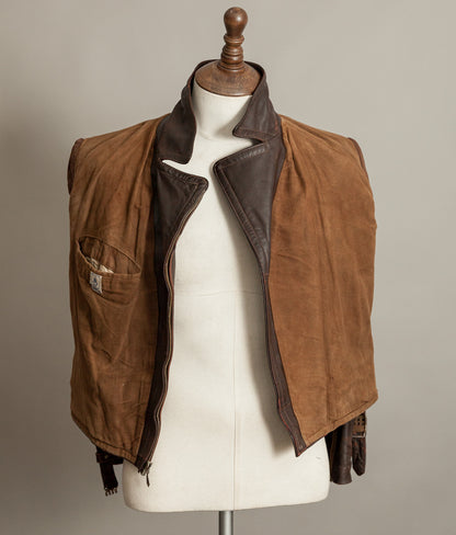 Vintage 1940s German Leather Motorcycle Jacket