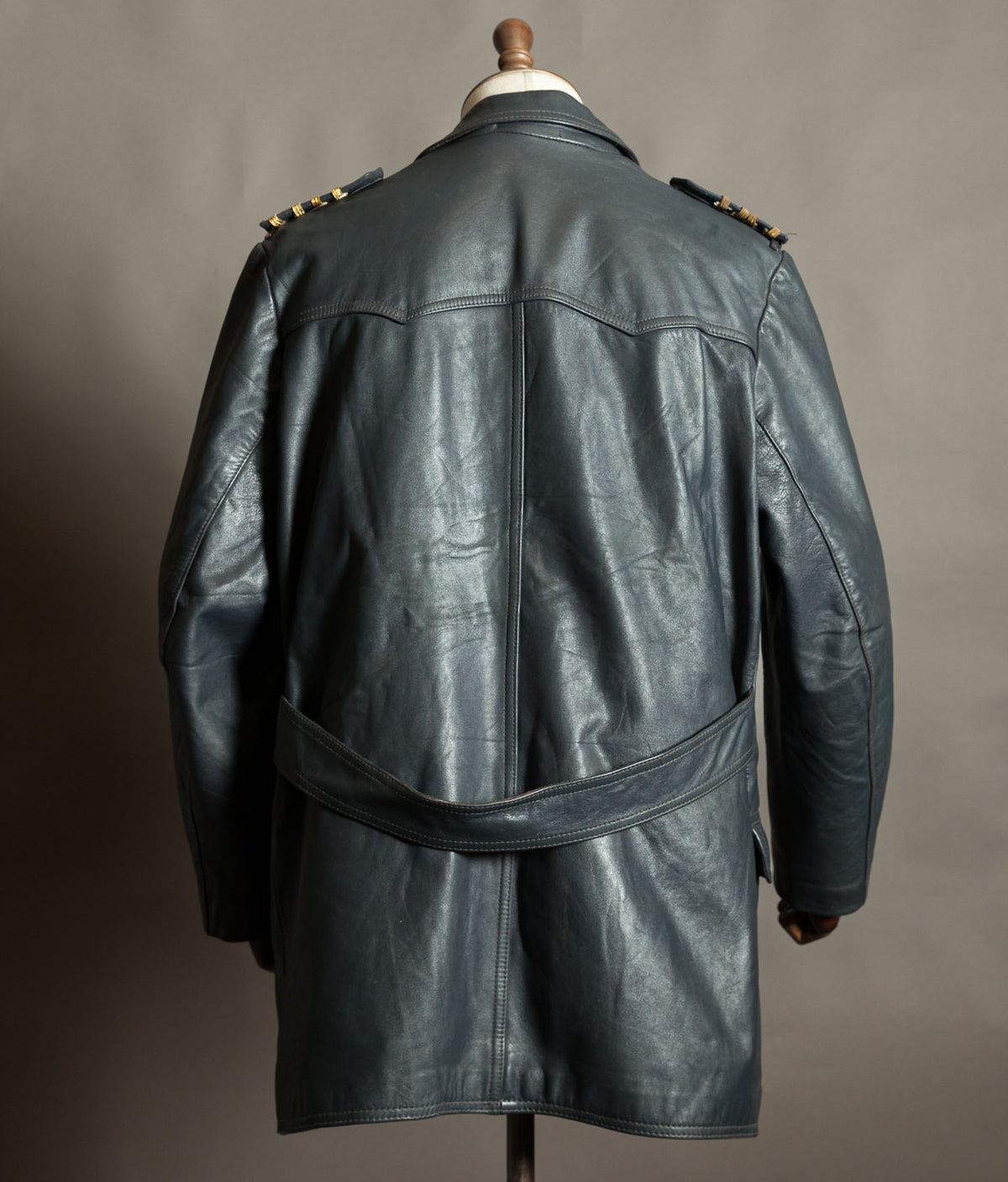 Original 1960s–70s West German Wasserschutzpolizei Leather River Police Jacket