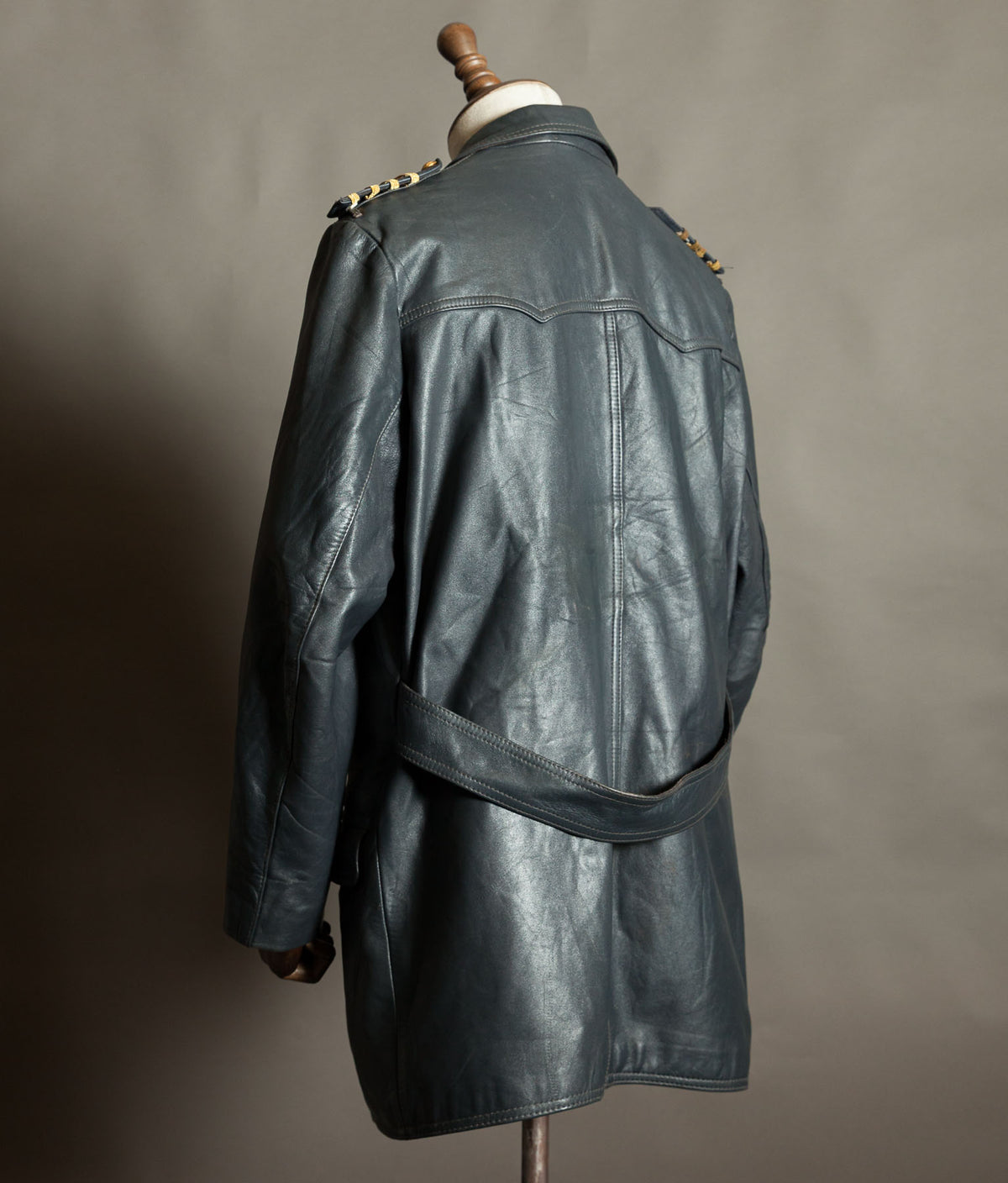 Original 1960s–70s West German Wasserschutzpolizei Leather River Police Jacket