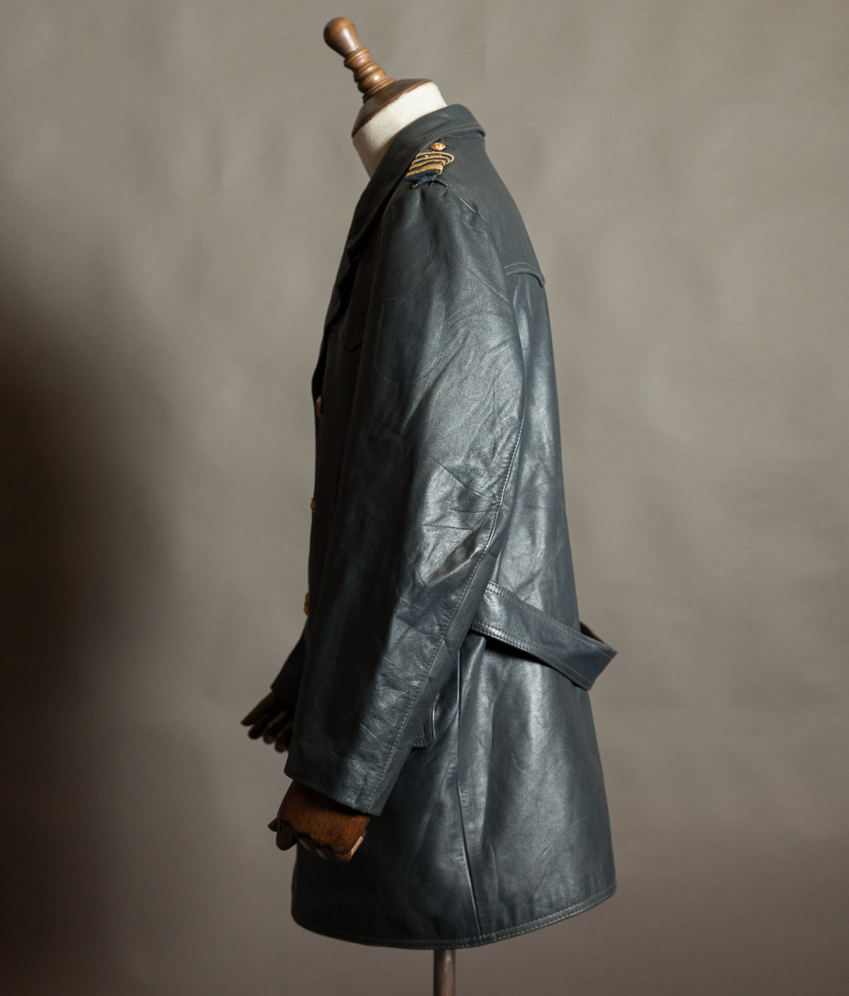 Original 1960s–70s West German Wasserschutzpolizei Leather River Police Jacket