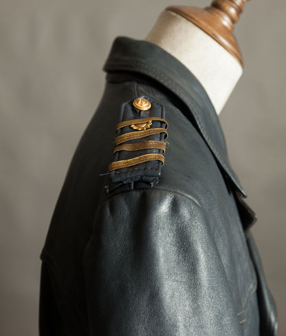 Original 1960s–70s West German Wasserschutzpolizei Leather River Police Jacket