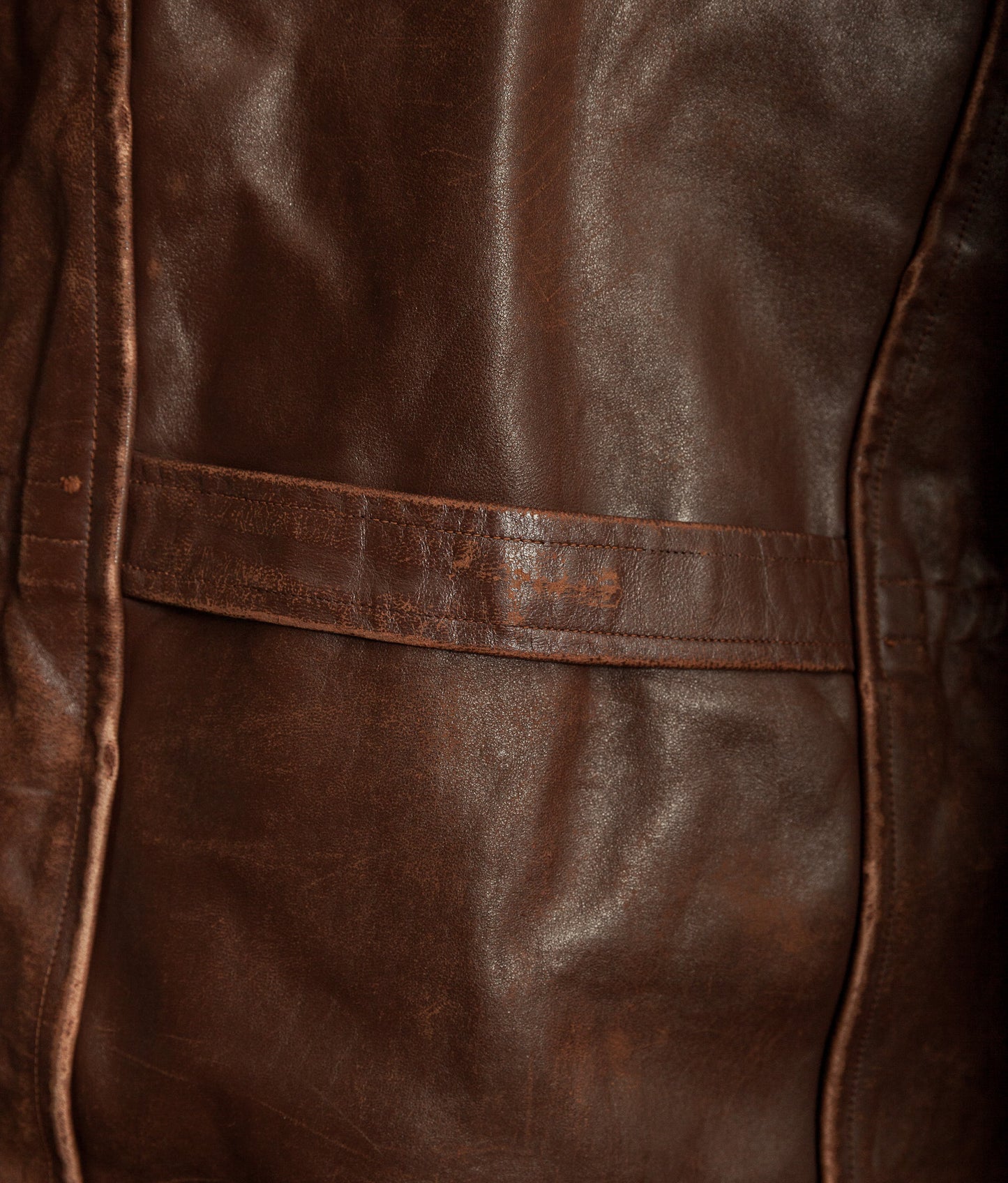 Vintage 1940s Swedish Belted Leather Motoring Coat