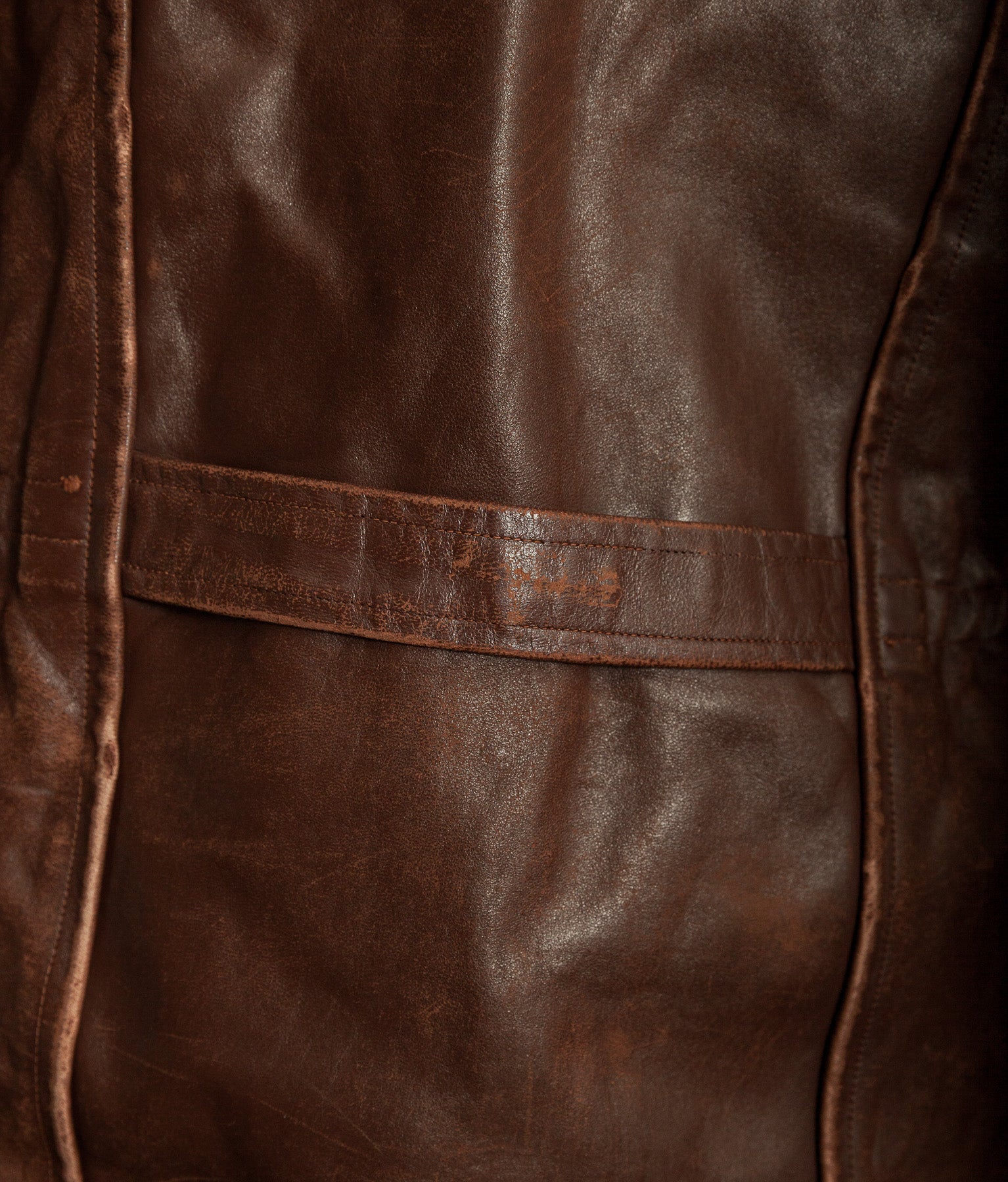 Vintage 1940s Swedish Belted Leather Motoring Coat