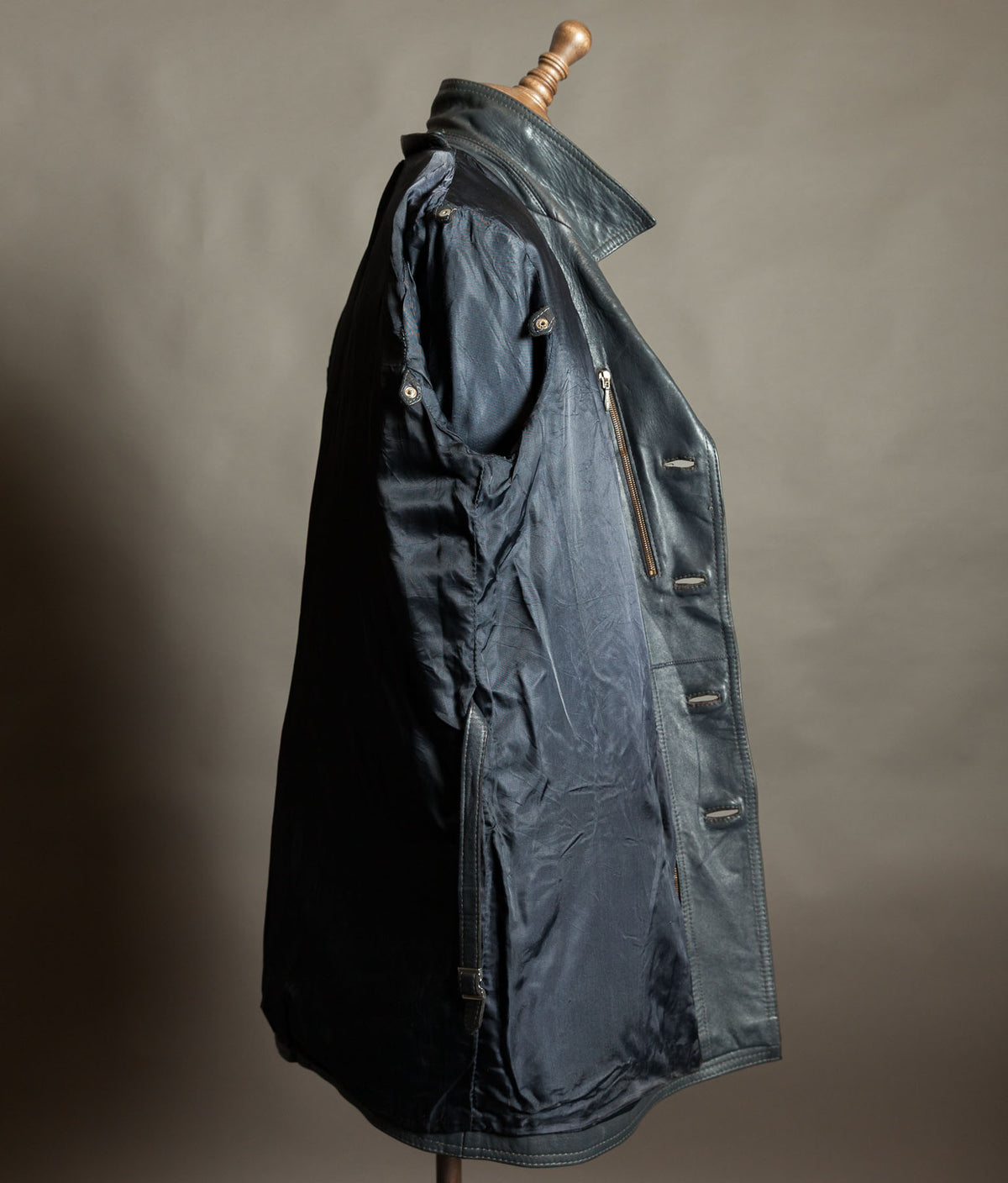 Original 1960s–70s West German Wasserschutzpolizei Leather River Police Jacket