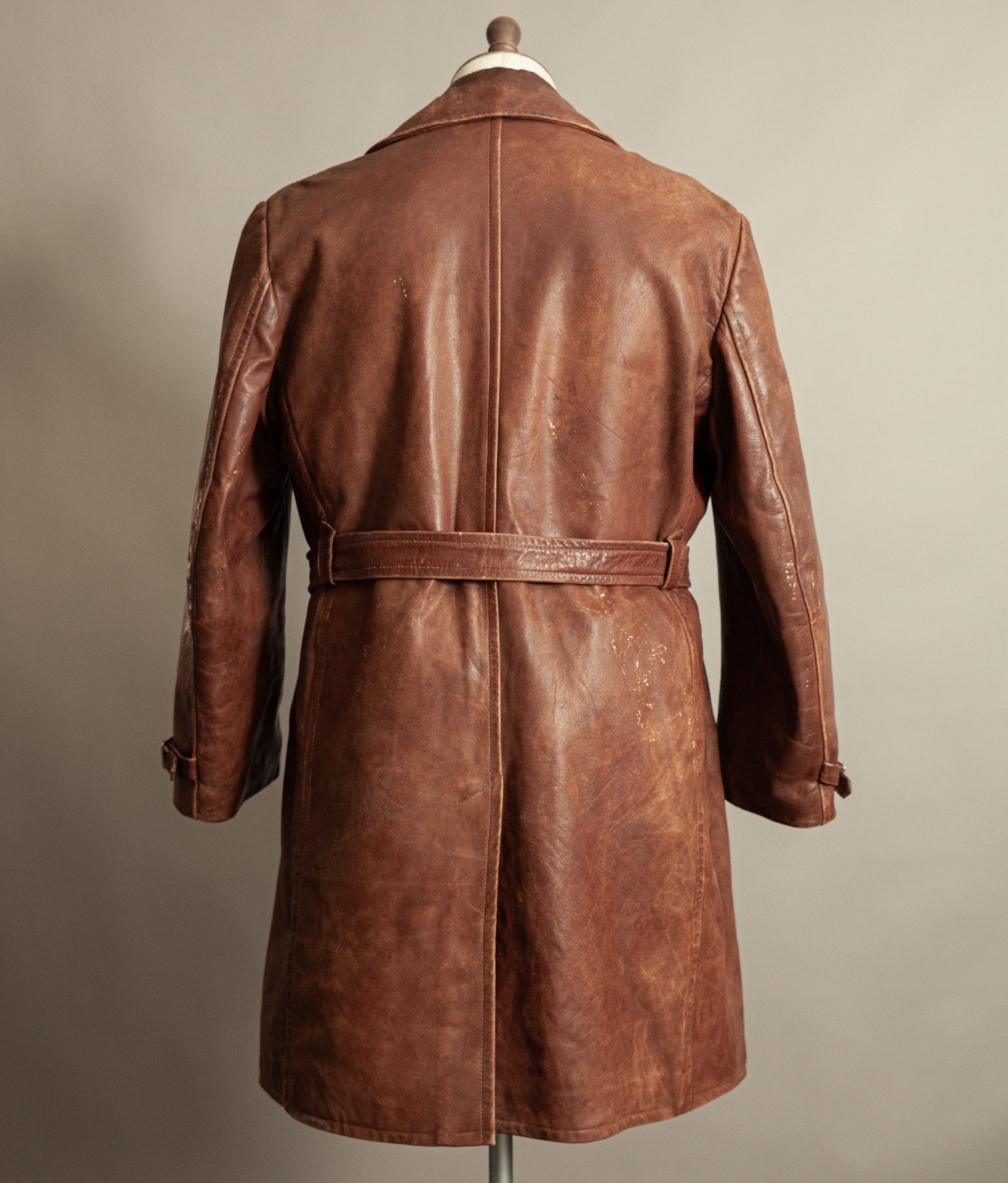 Original WW2 German Horsehide Leather Trench Coat