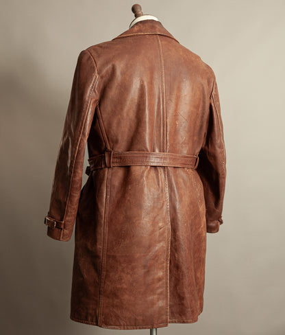 Original WW2 German Horsehide Leather Trench Coat