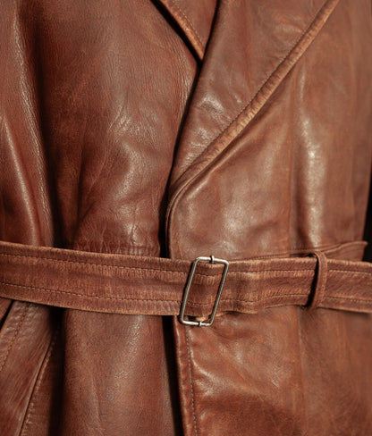 Original WW2 German Horsehide Leather Trench Coat