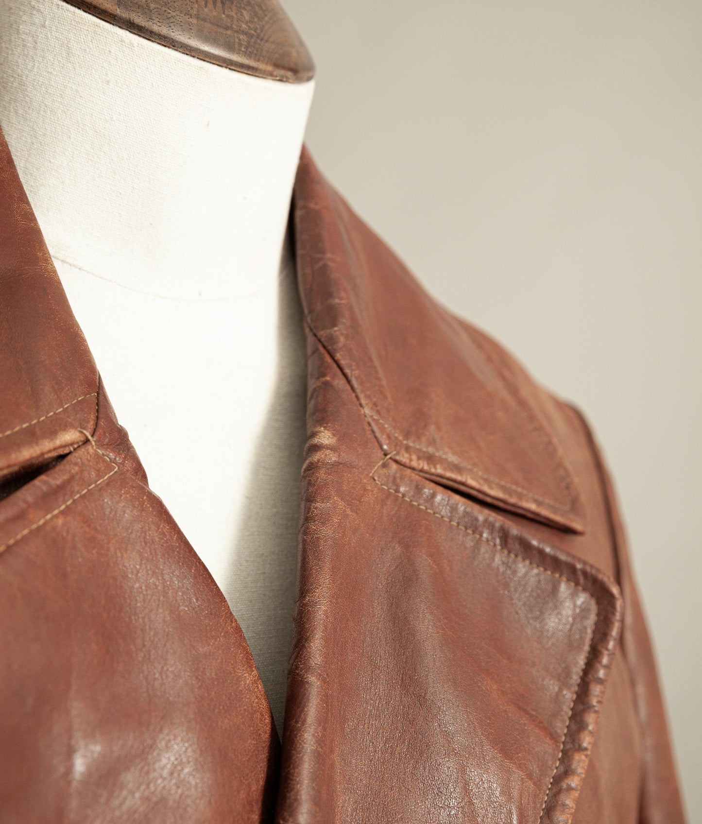 Original WW2 German Horsehide Leather Trench Coat