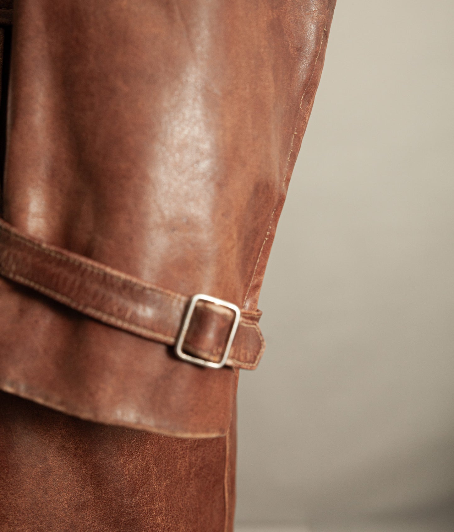 Original WW2 German Horsehide Leather Trench Coat