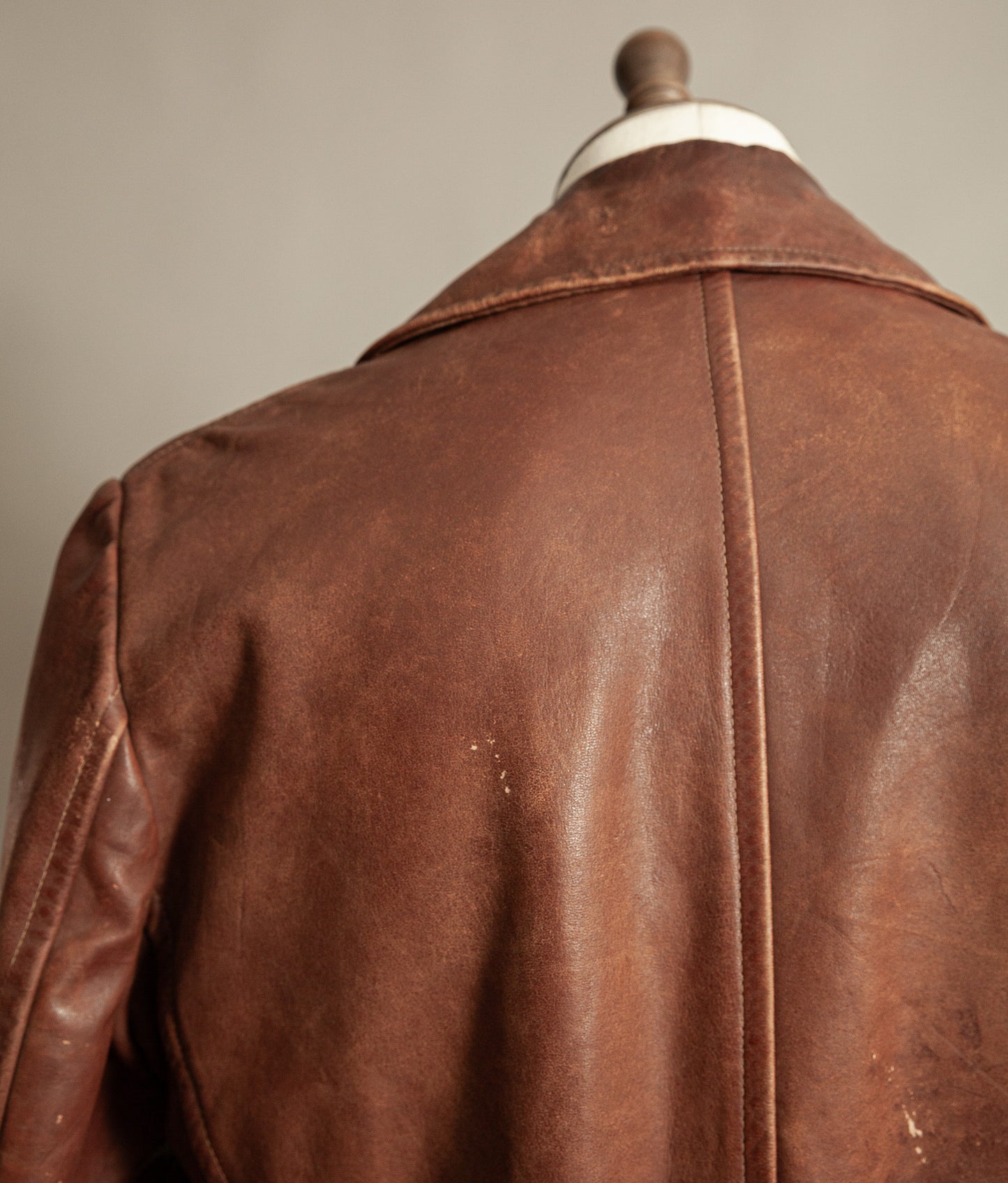 Original WW2 German Horsehide Leather Trench Coat