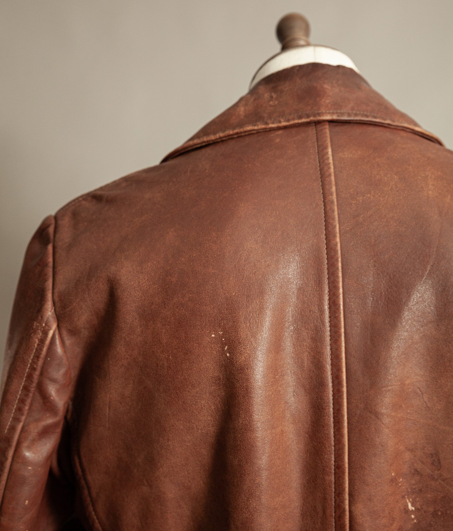 Original WW2 German Horsehide Leather Trench Coat