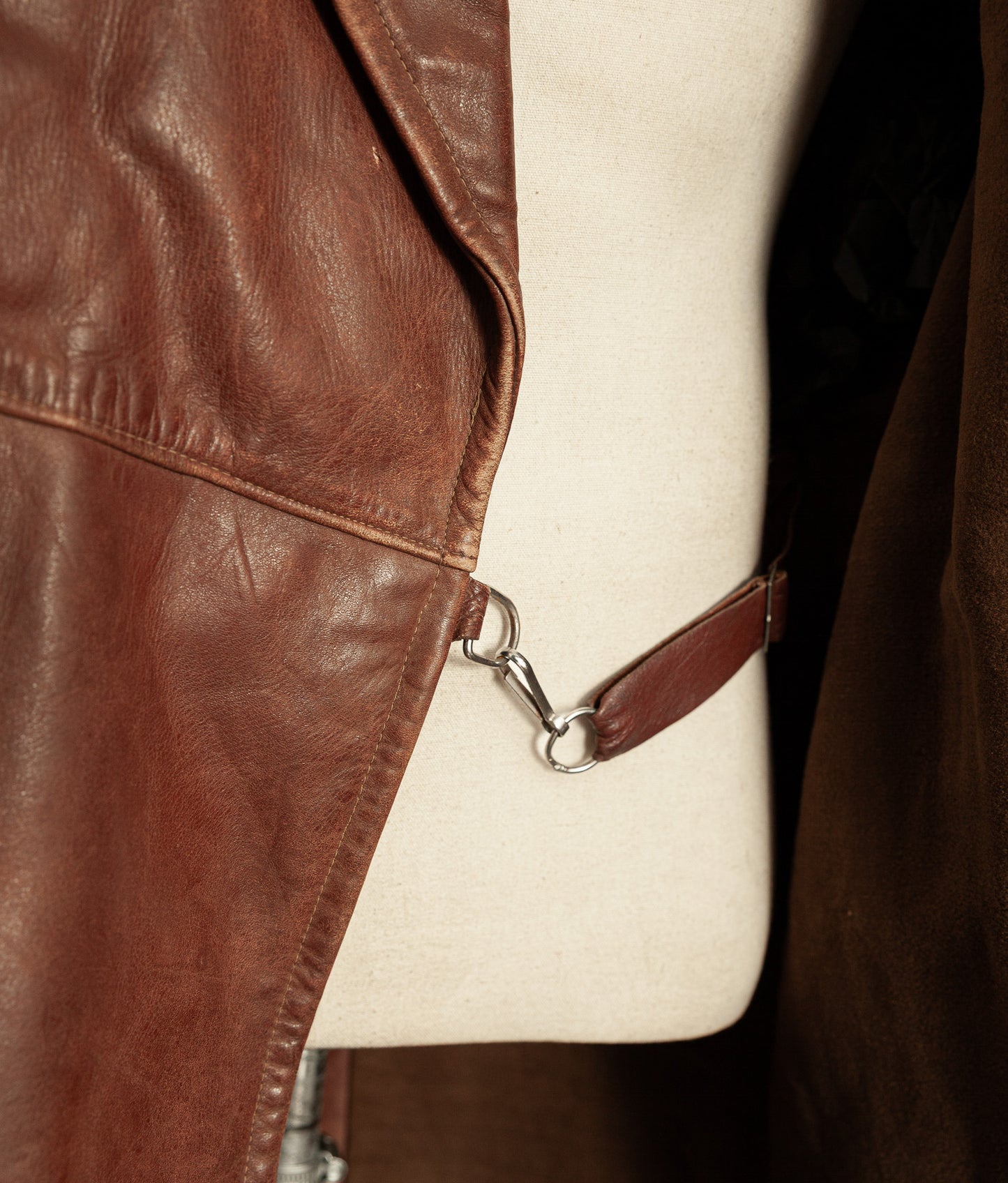 Original WW2 German Horsehide Leather Trench Coat