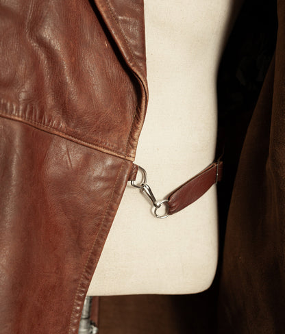 Original WW2 German Horsehide Leather Trench Coat