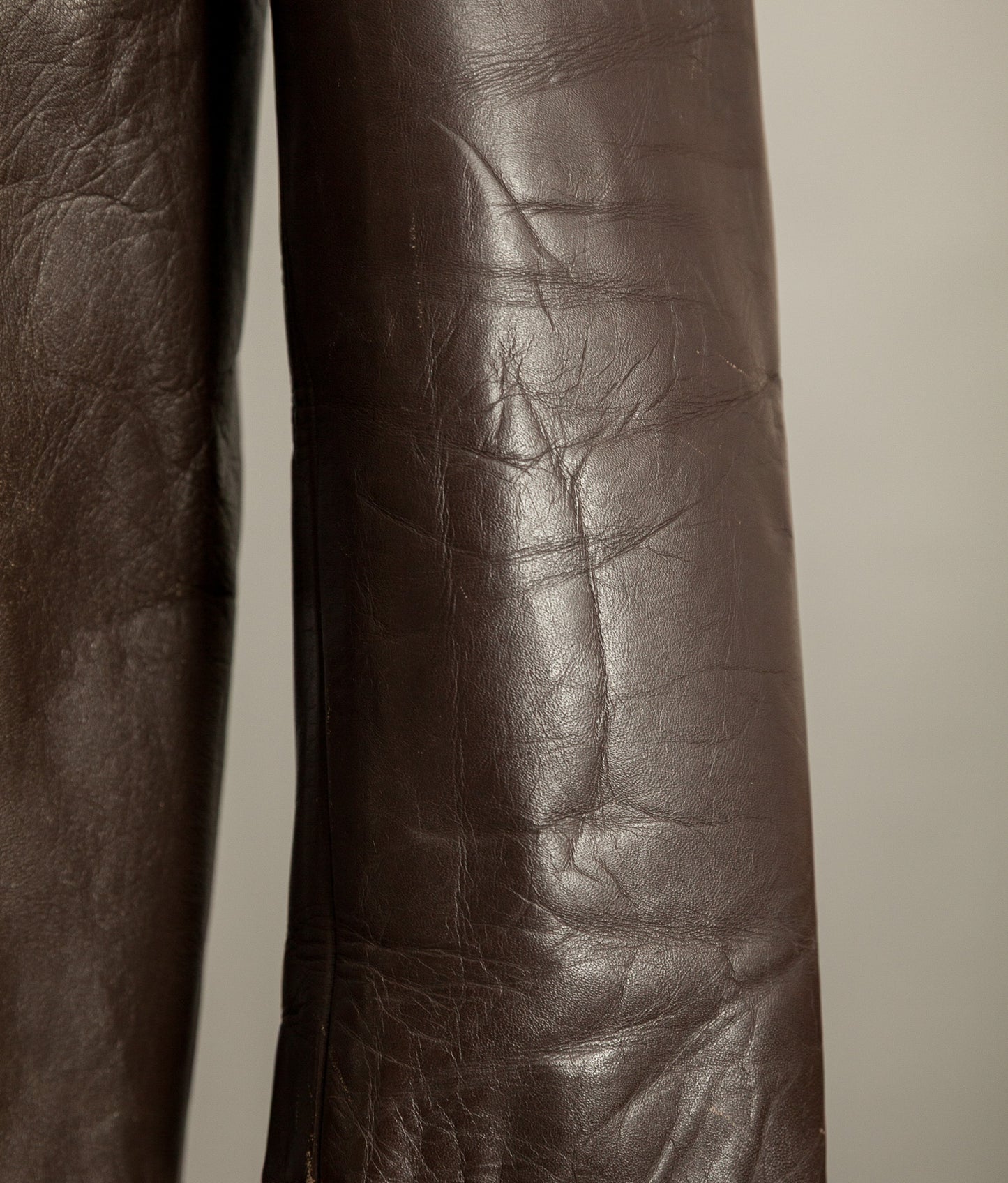 Vintage 1950s French Leather Workwear Jacket Chrome Tanned Cowhide