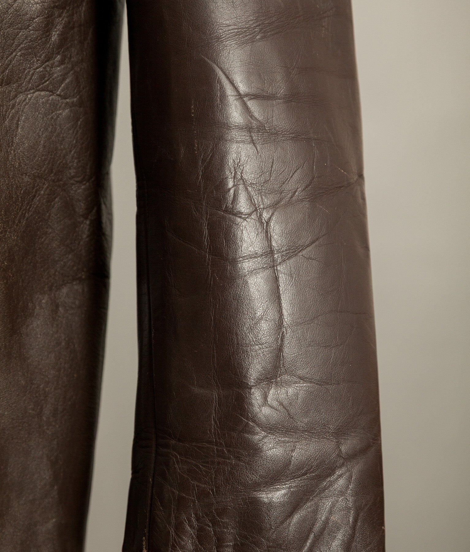 Vintage 1950s French Leather Workwear Jacket Chrome Tanned Cowhide