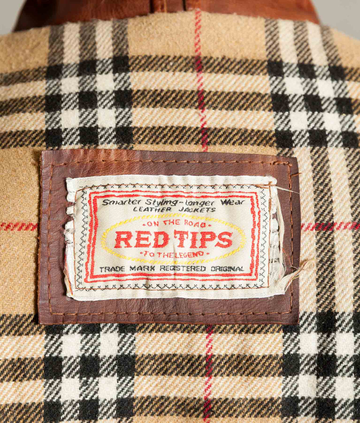 Vintage 1990s Red Tips Made in Italy Cognac Steerhide Leather Single Rider Jacket