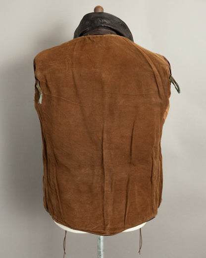 1950s German Horsehide Leather Motorcycle Jacket Small (38)