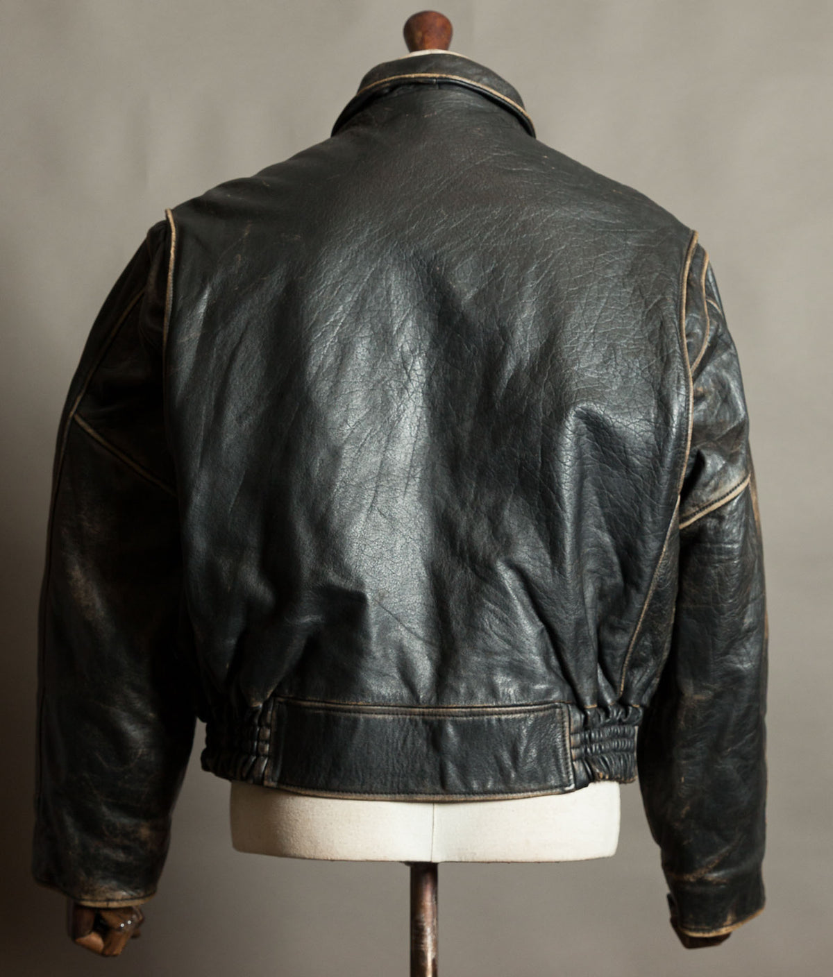 Vintage 1990s Red Tips Leather Windward Rider Jacket Made in Italy