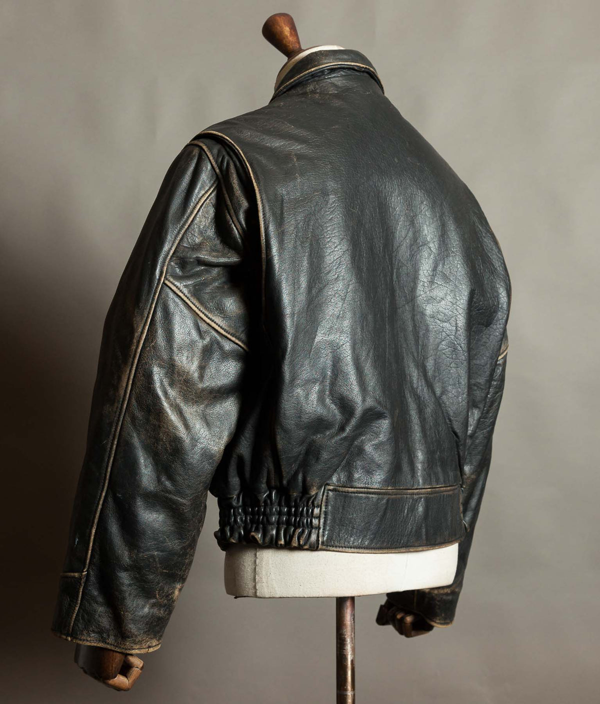 Vintage 1990s Red Tips Leather Windward Rider Jacket Made in Italy