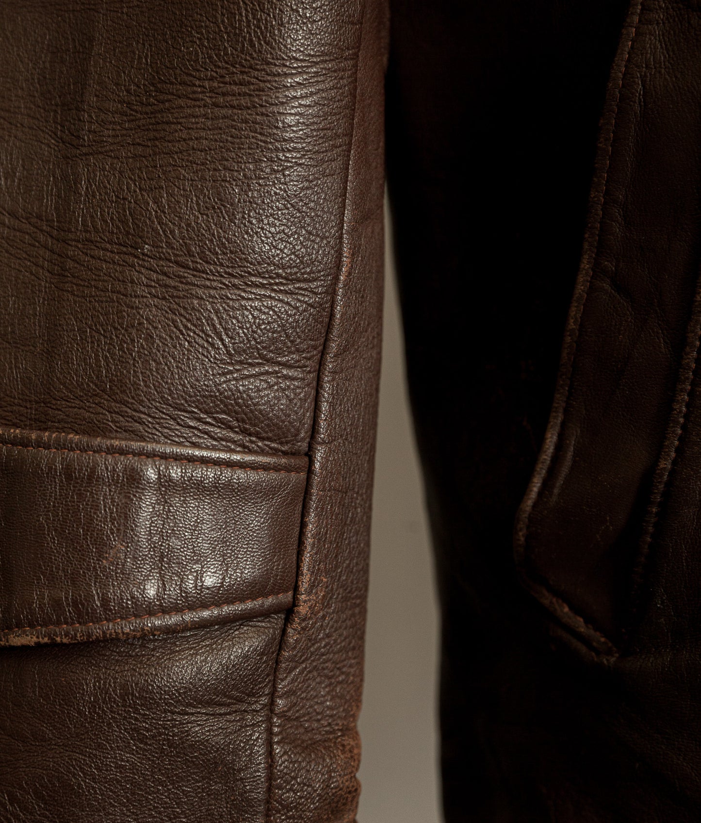 Vintage 1940s French Leather Workwear Jacket Vitex Zipper