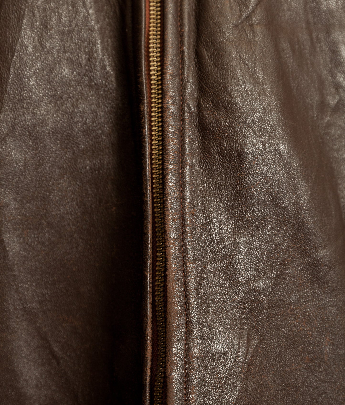 Vintage 1940s French Leather Workwear Jacket Vitex Zipper