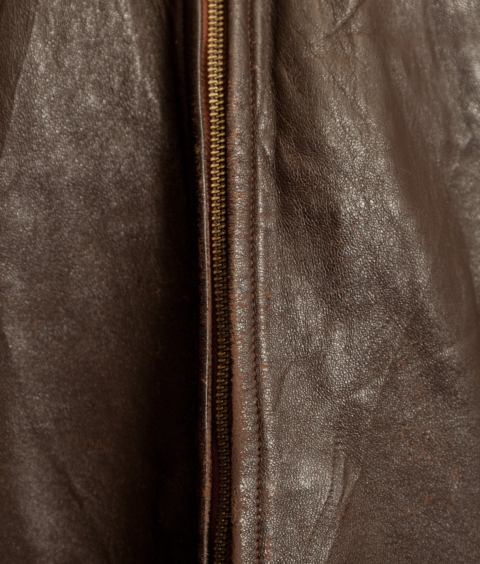 Vintage 1940s French Leather Workwear Jacket Vitex Zipper