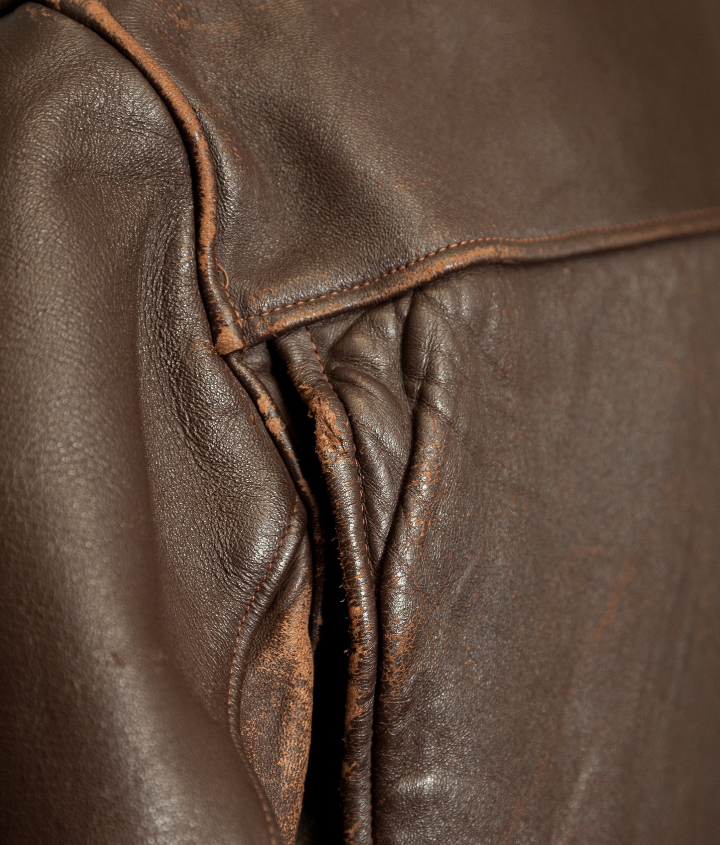 Vintage 1940s French Leather Workwear Jacket Vitex Zipper