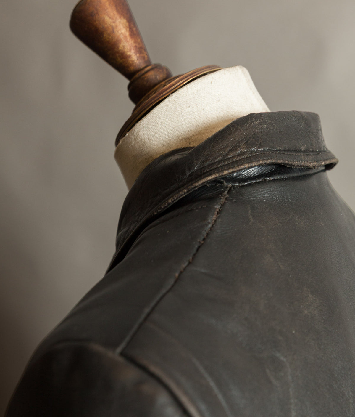 Original 1940s German Horsehide Leather Motorcycle Jacket, RIES Zippers