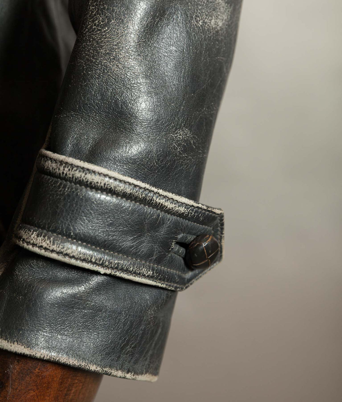 Vintage 1950s German Horsehide Leather Motorcycle Jacket, RIES Zippers