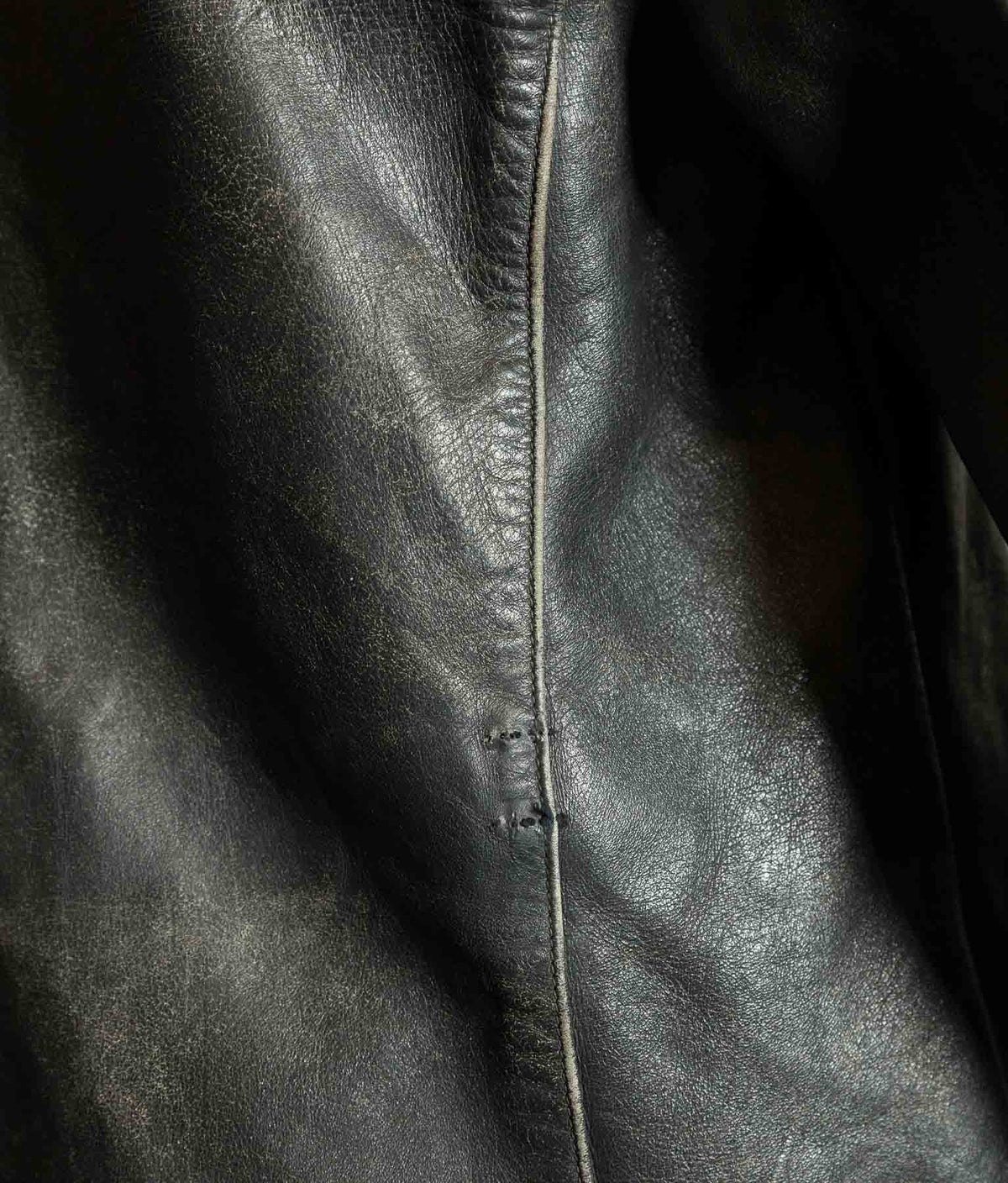 Vintage 1950s German Horsehide Leather Motorcycle Jacket, RIES Zippers