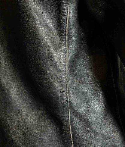 Vintage 1950s German Horsehide Leather Motorcycle Jacket, RIES Zippers