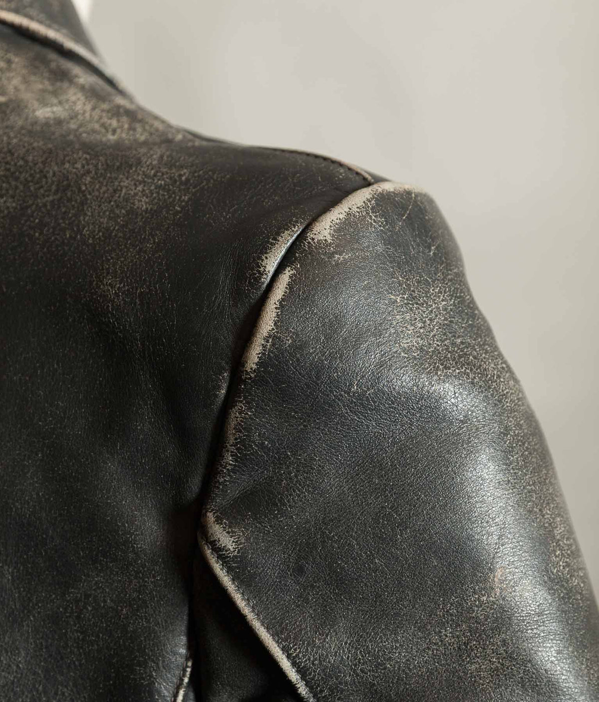 Vintage 1950s German Horsehide Leather Motorcycle Jacket, RIES Zippers