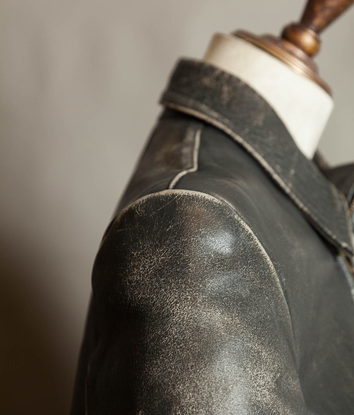 Vintage 1950s German Horsehide Leather Motorcycle Jacket, RIES Zippers