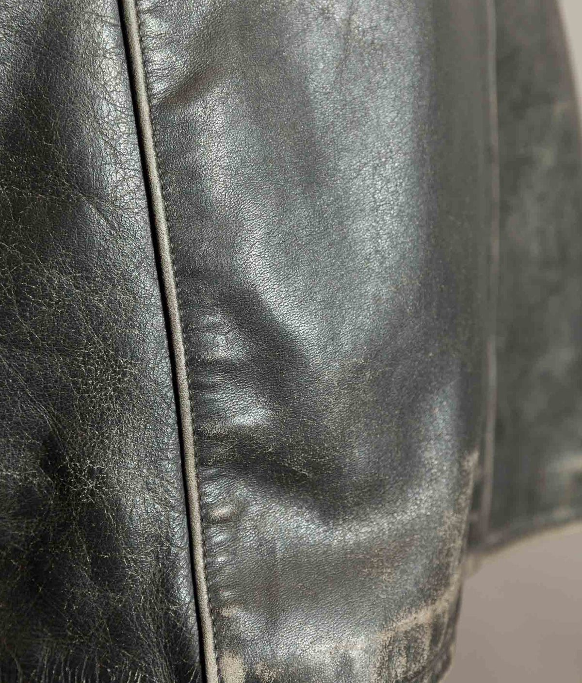 Vintage 1950s German Horsehide Leather Motorcycle Jacket, RIES Zippers