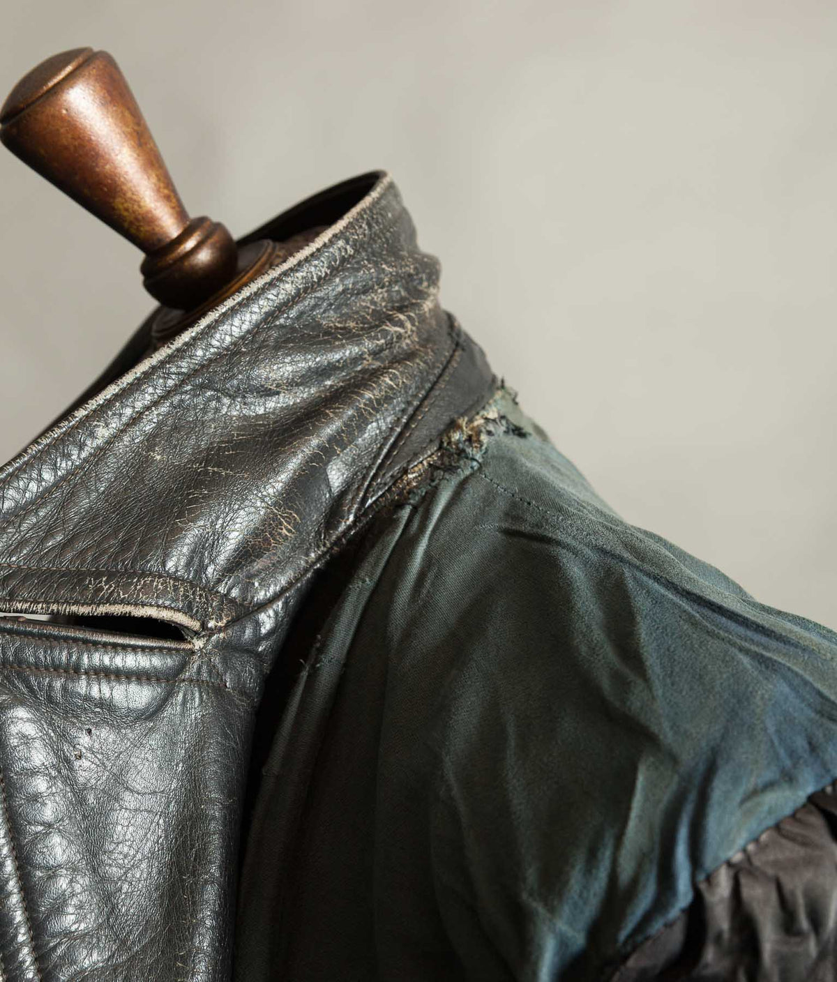 Vintage 1950s German Horsehide Leather Motorcycle Jacket, RIES Zippers