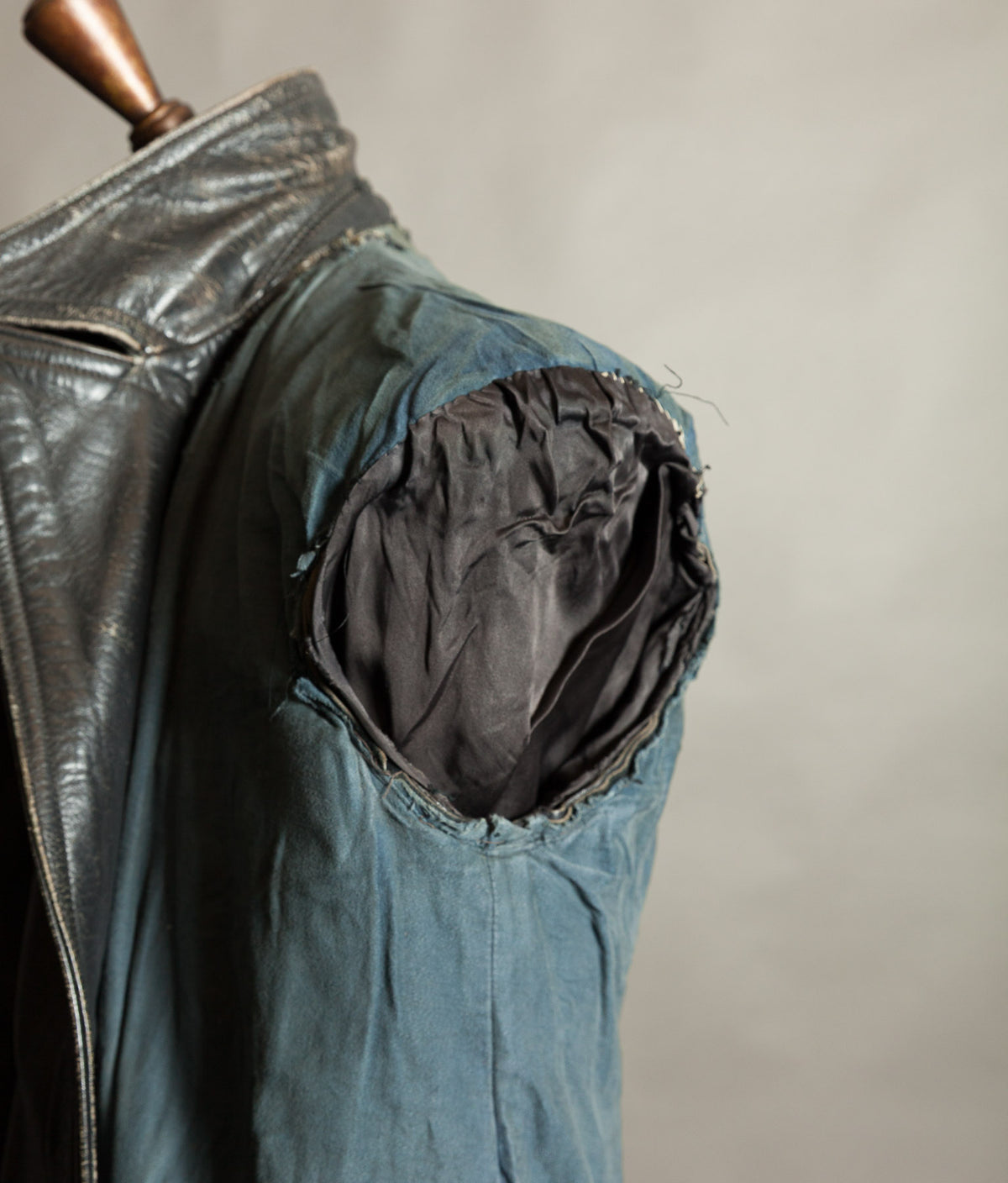 Vintage 1950s German Horsehide Leather Motorcycle Jacket, RIES Zippers