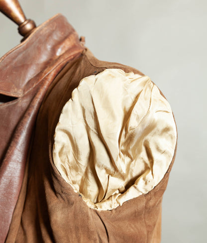 Vintage 1950s German Cowhide Leather Motorrad Motorcycle Jacket ZIPP