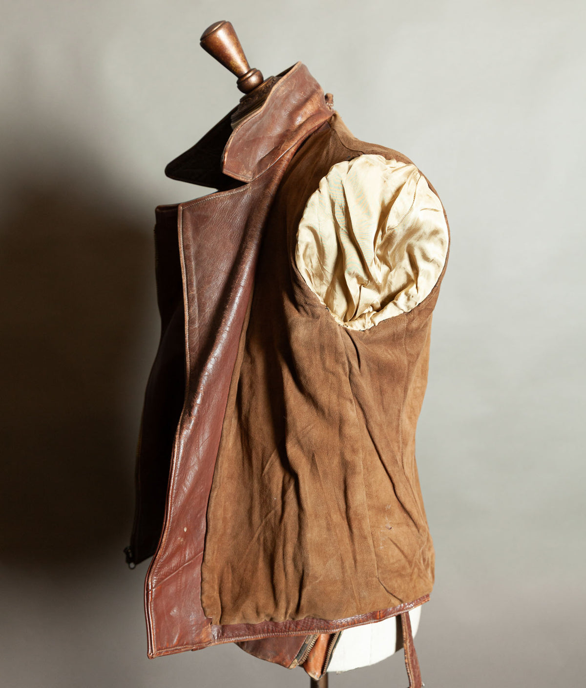 Vintage 1950s German Cowhide Leather Motorrad Motorcycle Jacket ZIPP
