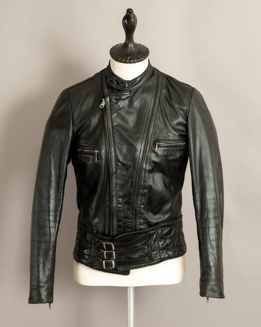 Vintage 70s Harro Perfecto Leather Motorcycle Jacket Small (38)