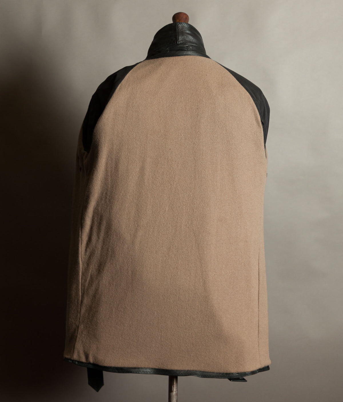 Original 1950s Italian Carabinieri Double-Breasted Leather Police Coat