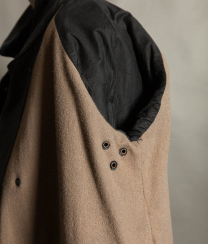 Original 1950s Italian Carabinieri Double-Breasted Leather Police Coat
