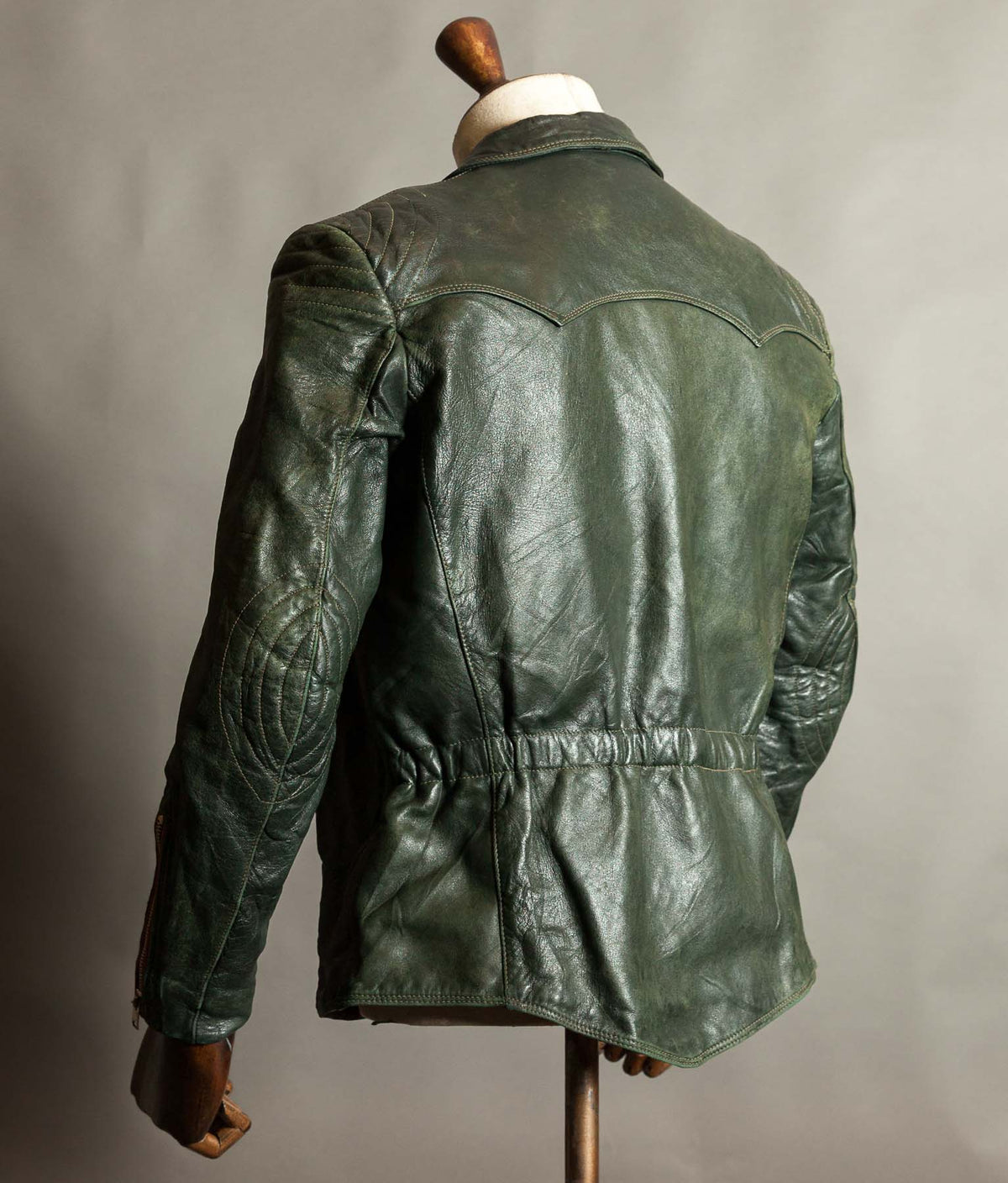 Vintage 1960s East German Leather Motorcycle Jacket, EWA Zippers