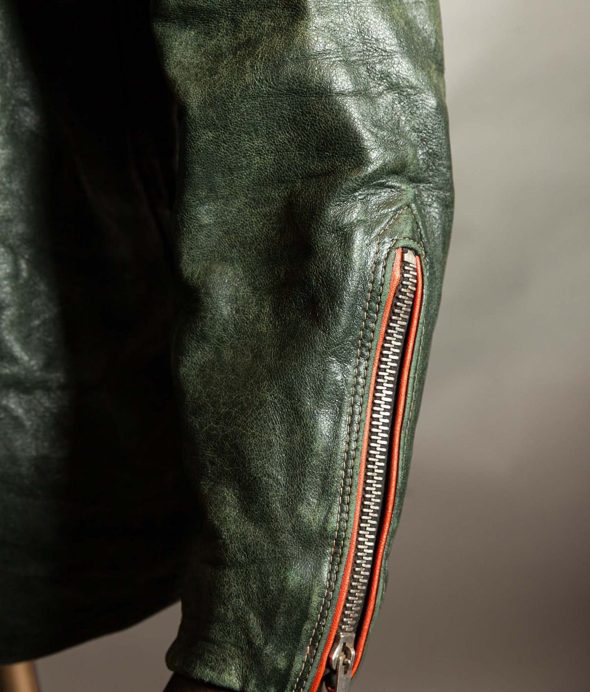 Vintage 1960s East German Leather Motorcycle Jacket, EWA Zippers