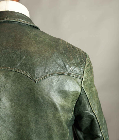 Vintage 1960s East German Leather Motorcycle Jacket, EWA Zippers
