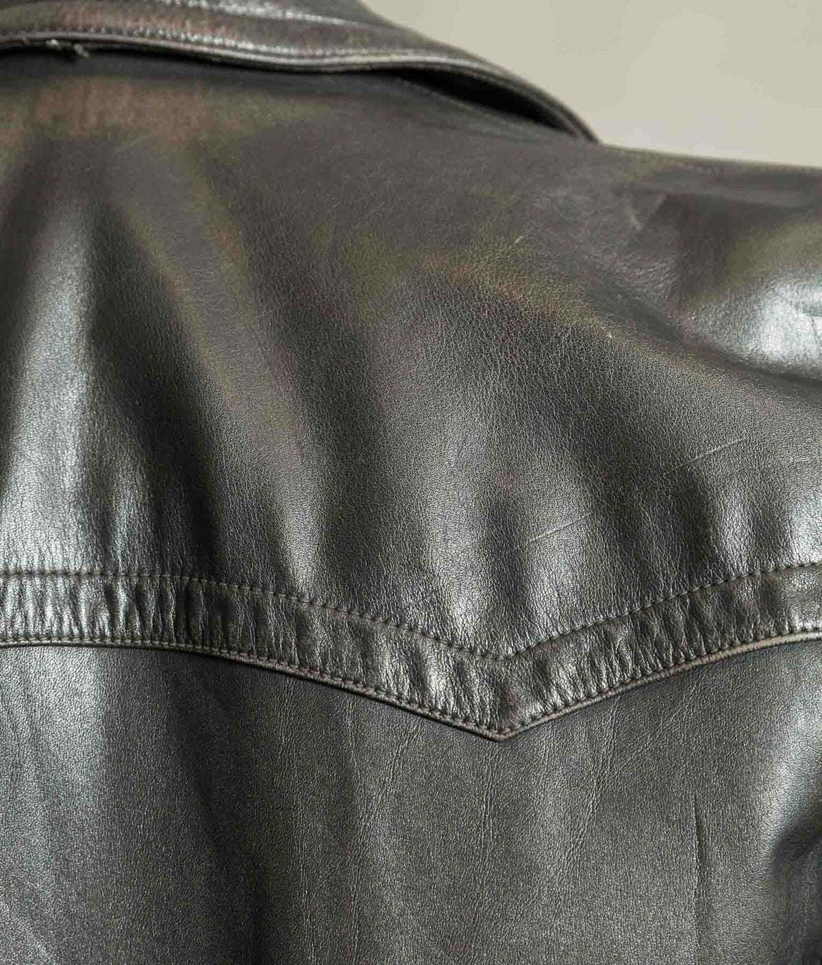 Original 1940s German WWII Private-Purchase Leather Officer Trench Coat