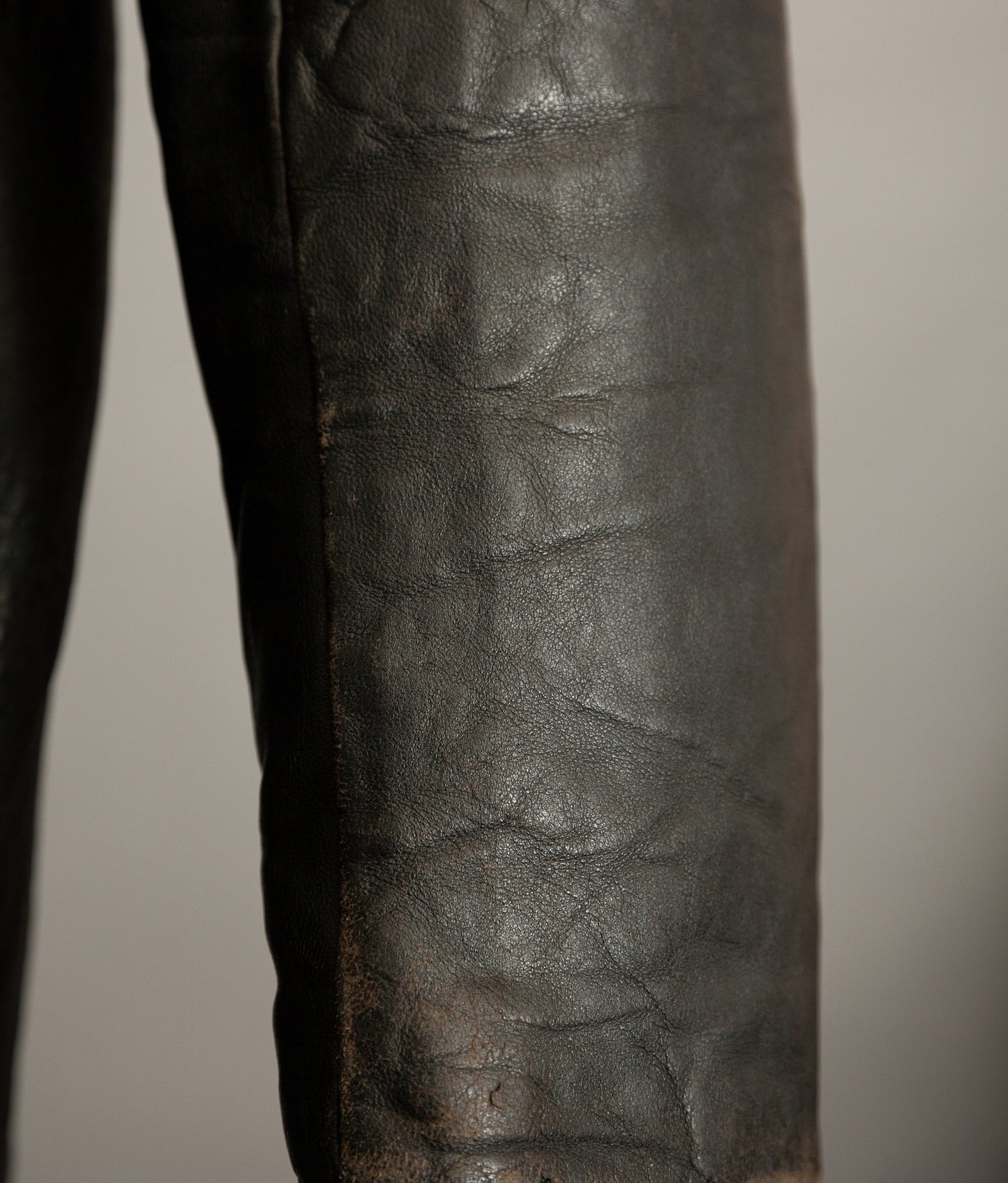 Vintage 1950s French Pompier Fireman Leather Jacket