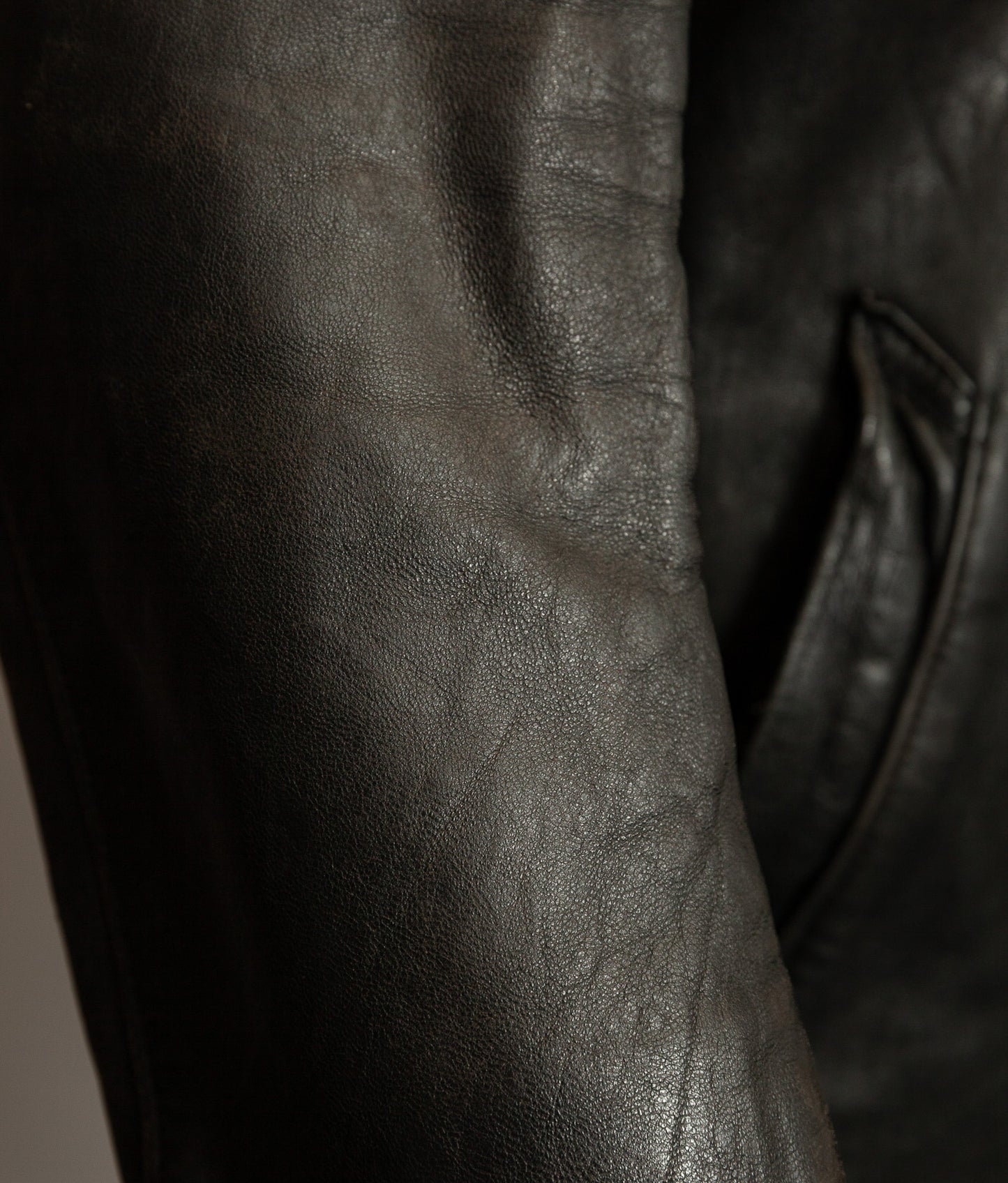 Vintage 1950s French Pompier Fireman Leather Jacket