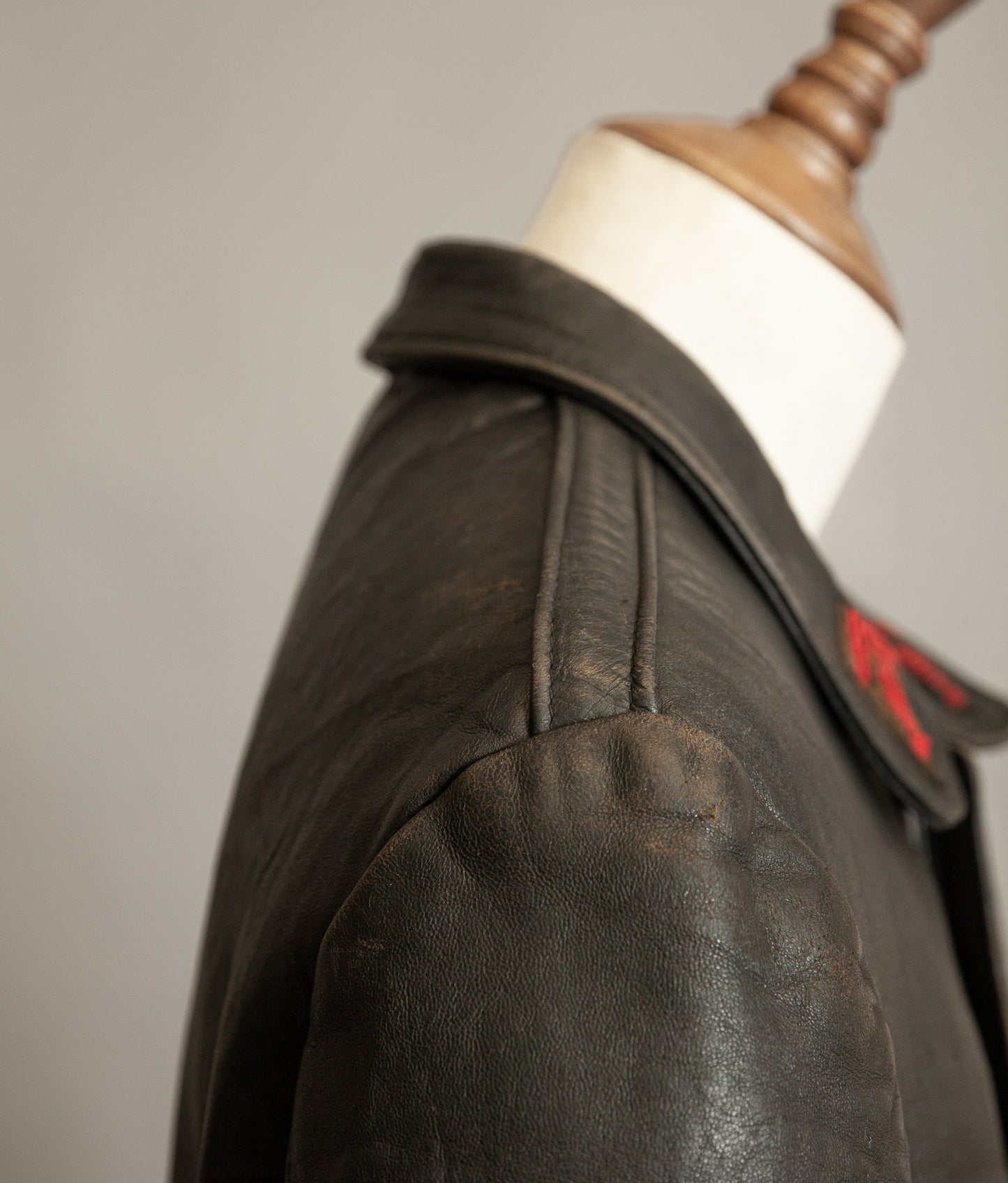 Vintage 1950s French Pompier Fireman Leather Jacket